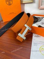 Luxury Copy Hermes Permabrass H Belt 38mm Double-row Diamond Buckle